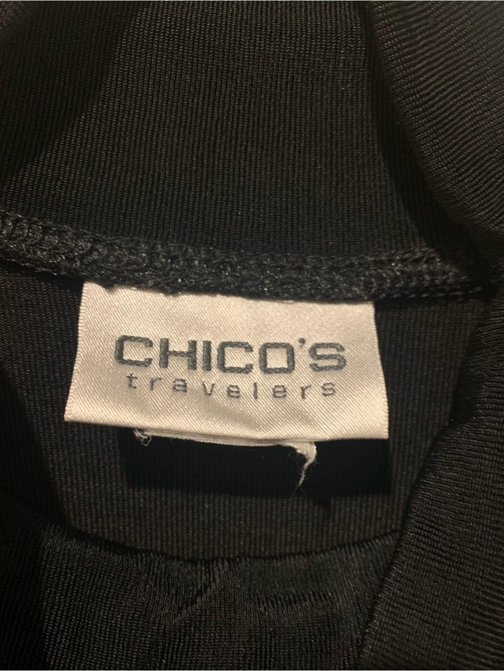Chico's Black Woman Turtleneck blouse